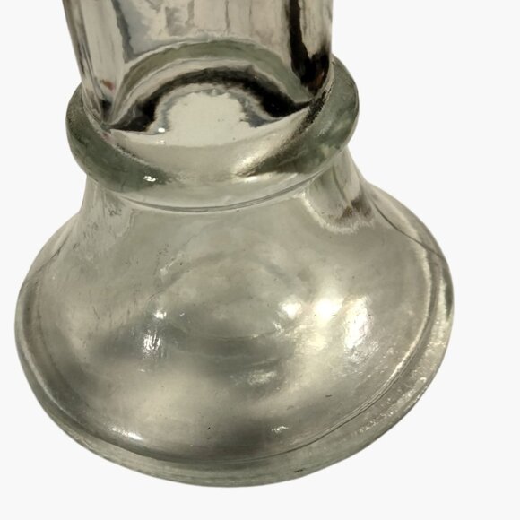 Vintage Clear Glass Bud Vase Candlestick Holder - Picture 6 of 6